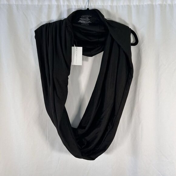 New Beyond Yoga Pocket Infinity Scarf Women's One Size Black Zip Pocket Wrap - Picture 1 of 6